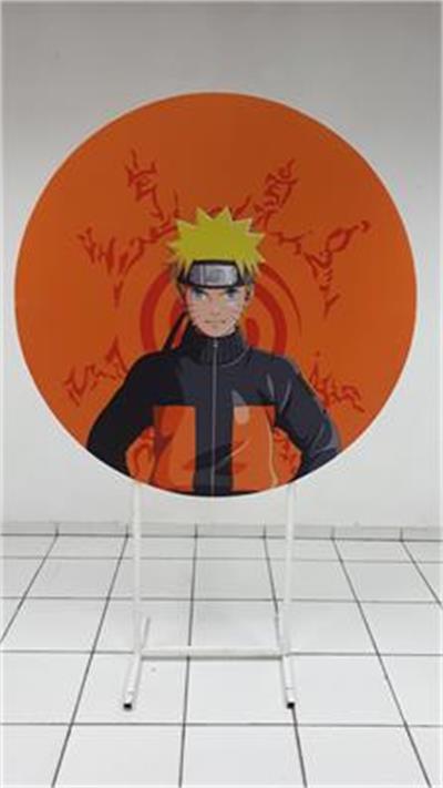 Painel Sublimado Redondo Naruto 1 1,30Cm - BB Festas Aluguel 