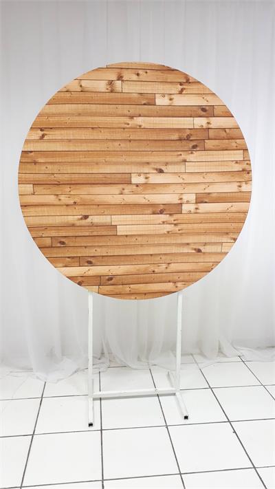 Painel Sublimado Redondo Tábuas 1,30Cm - BB Festas Aluguel 