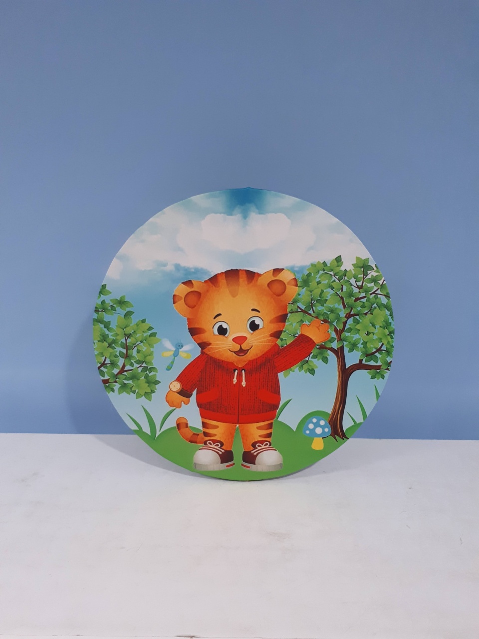Painel Sublimado Redondo Daniel O Tigre 60Cm  - BB Festas Aluguel 