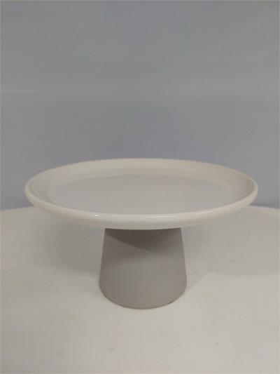 Porta Doce Cogumelo Pé de Cimento/G Branco 16Cm Alt X 30Cm Diametro - BB Festas Aluguel 