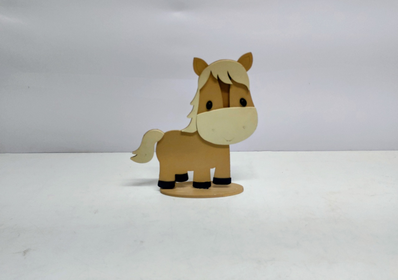 Totem Cavalo 25Cm Alt X 16Cm Larg  - BB Festas Aluguel 
