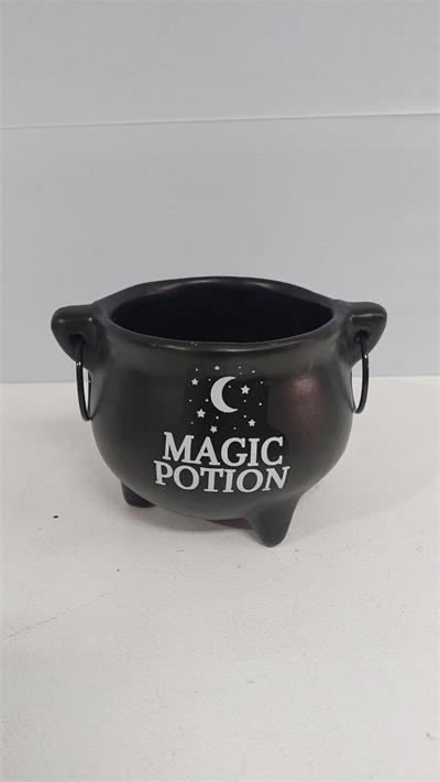 Cachepô Caldeirão de Bruxa Louça (Halloween) 13Cm X 19Cm - BB Festas Aluguel 