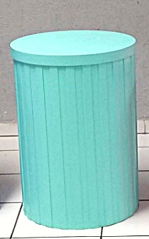 Cilindro M Ripado Verde Bebê Mdf 70Cm Alt X 50Cm Diametro  - BB Festas Aluguel 
