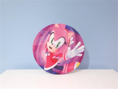 Painel Sublimado Redondo Sonic (Amy Rose) 60Cm - BB Festas Aluguel 