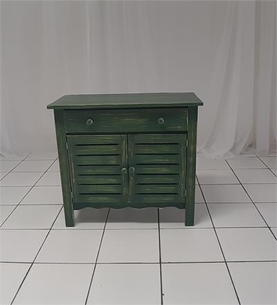 Cômoda Com 2 Portas Verde Escuro 80Cm Alt X 90Cm Larg X 45Cm Comp - BB Festas Aluguel 
