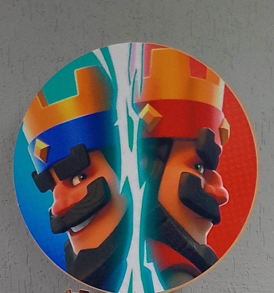 Painel Sublimado Redondo Clash Royale 60Cm  - BB Festas Aluguel 