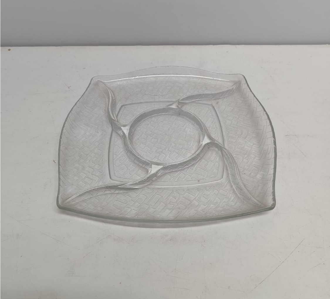 Porta Salgado de Vidro 30Cm X 30Cm - BBFestasAluguel 