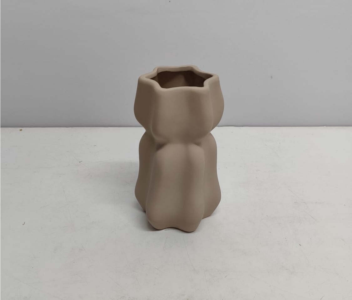 Vaso Orgânico Bege 20Cm X 10Cm Diametro - BBFestasAluguel 