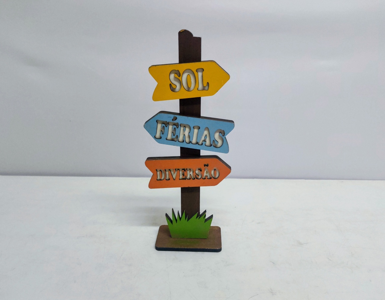 Totem Sinalização de Praia (Tropical) 31Cm Alt X 10Cm Diametro  - BBFestasAluguel 