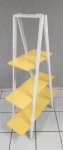 Estante Cavelte Branco Prateleiras Amarelo Claro 1,60M Alt   - imagem 2