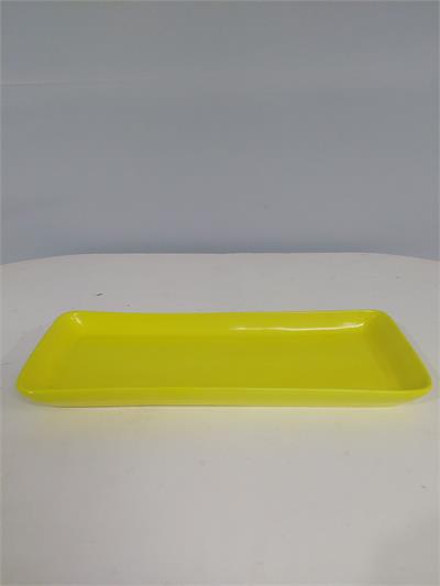 Bandeja Retangular Gg Amarelo Neon Alt3Cm 15Cm X 38Cm - BB Festas Aluguel 