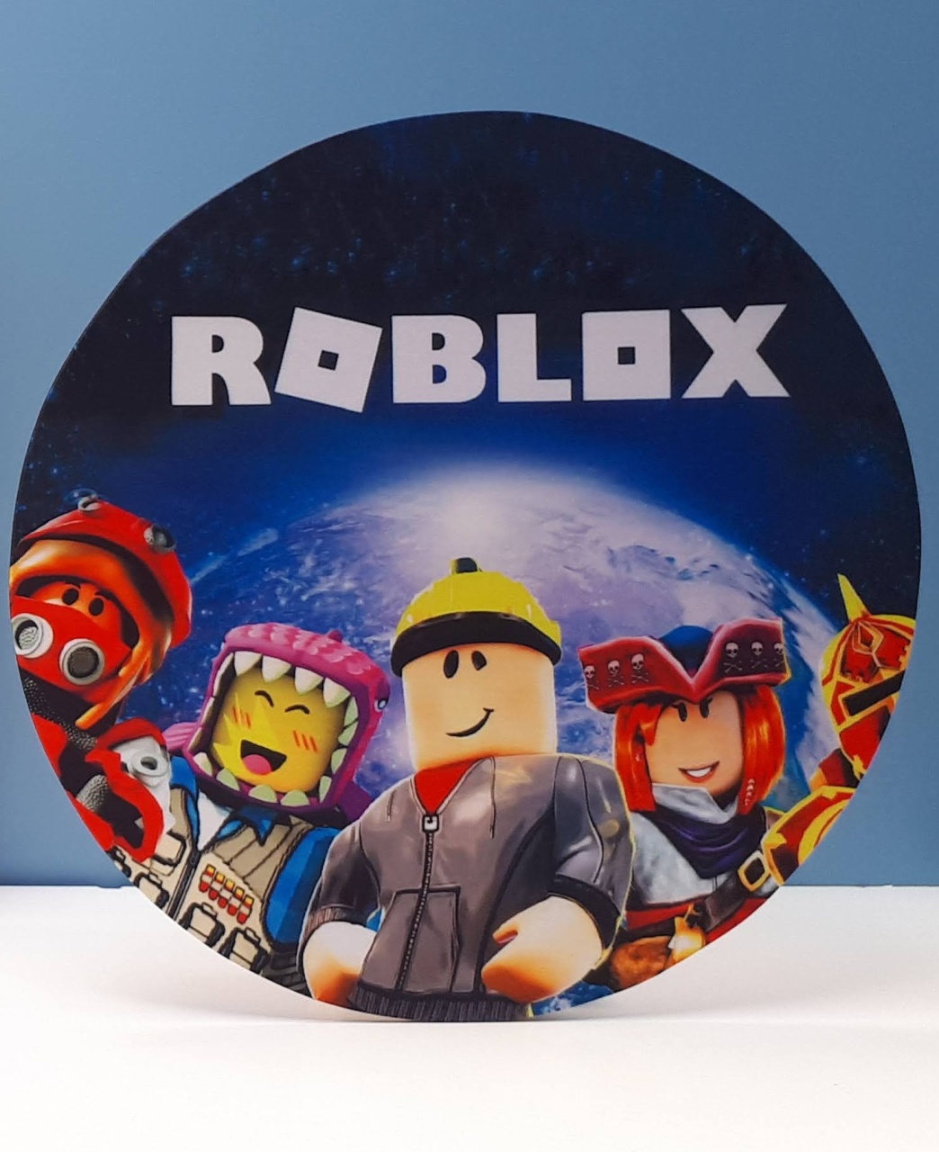 Painel Sublimado Redondo Personagens Roblox Escuro 60Cm  - BB Festas Aluguel 