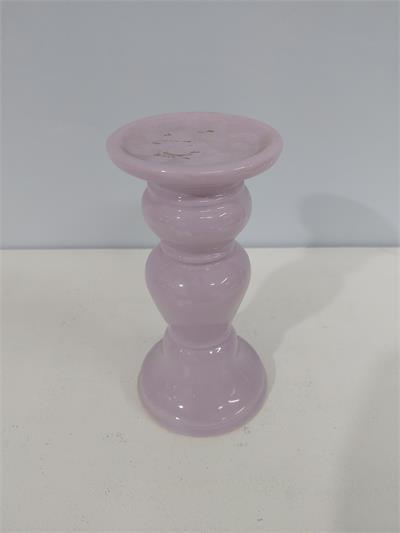Castiçal Louça Lilás Candy Alt 20Cm X 10Cm X 10Cm - BB Festas Aluguel 