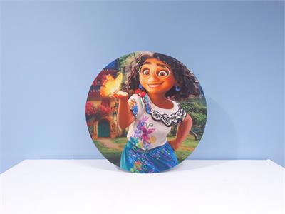 Painel Sublimado Redondo Encanto (Segurando Borboleta) 60Cm - BB Festas Aluguel 