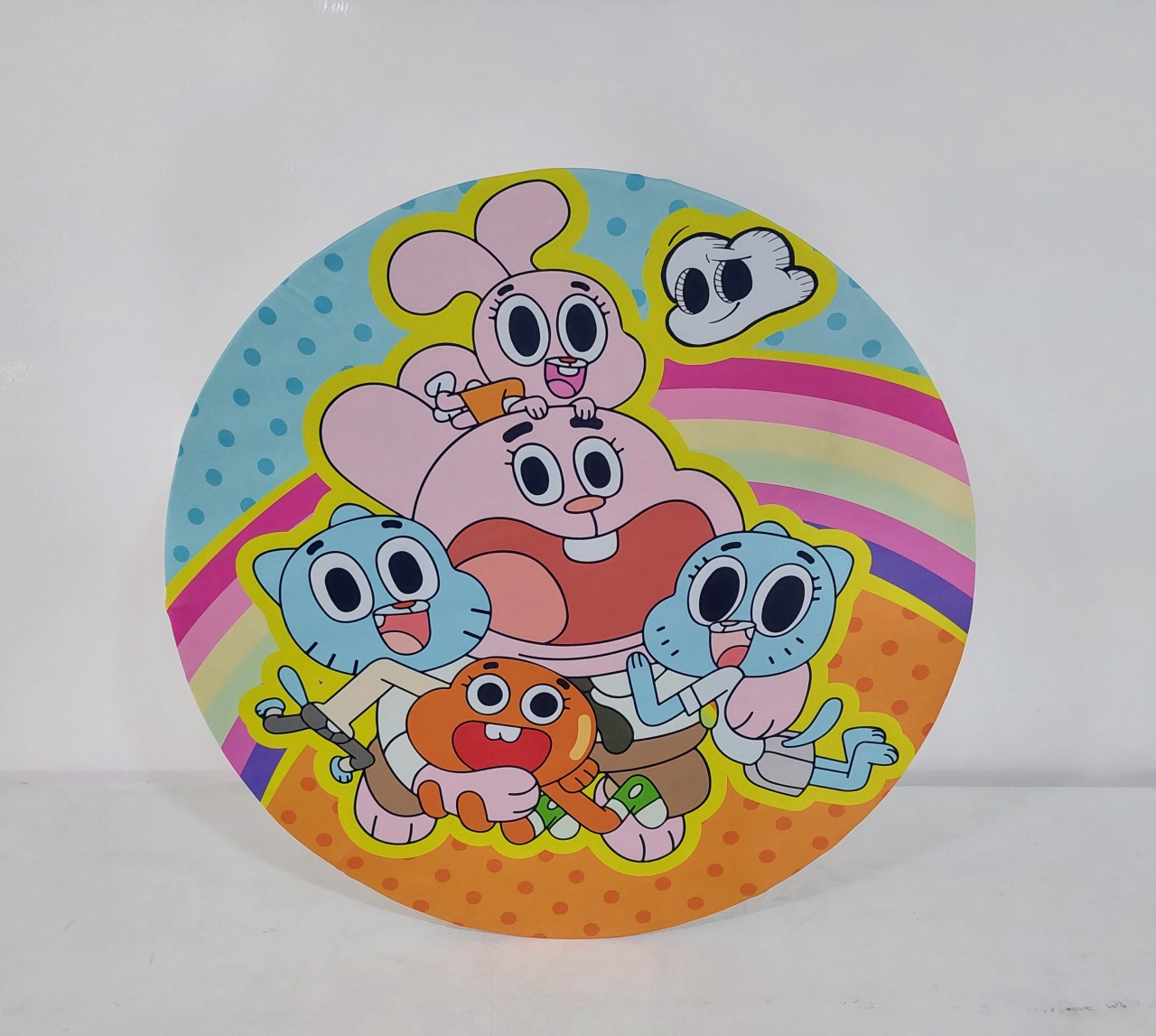 Painel Sublimado Redondo Gumball 60Cm    - BB Festas Aluguel 