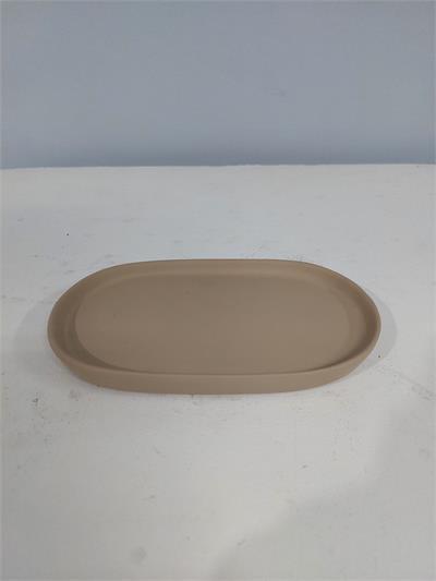 Bandeja Fosca Oval Bege Alt2Cm 12Cm X 20Cm - BB Festas Aluguel 