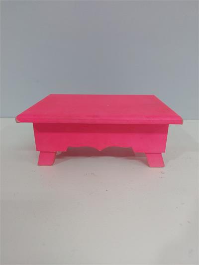 Banco Baixo Em Mdf Pink Neon Alt 9Cm X 20Cm X 15Cm - BB Festas Aluguel 