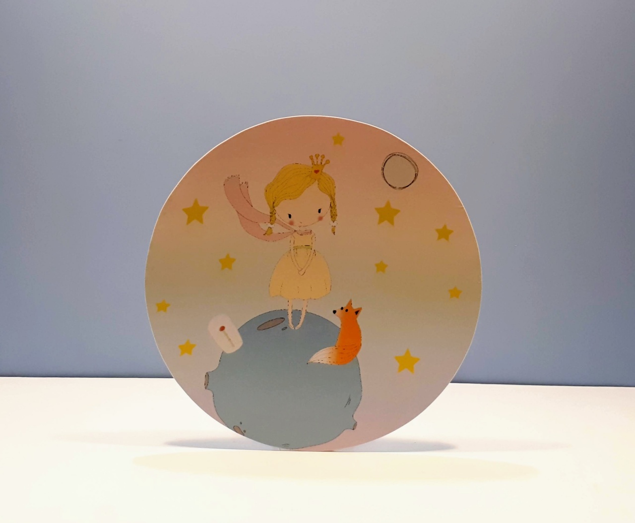 Painel Sublimado Redondo Pequena Princesa 60Cm - BBFestasAluguel 