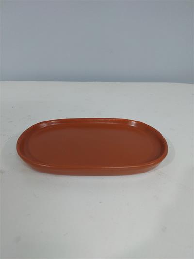 Bandeja Fosca Oval Terracota Alt2Cm 12Cm X 20Cm - BB Festas Aluguel 