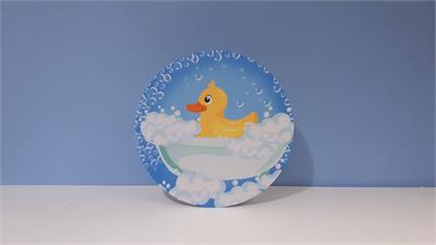 Painel Sublimado Redondo Patinho de Borracha 60Cm - BB Festas Aluguel 