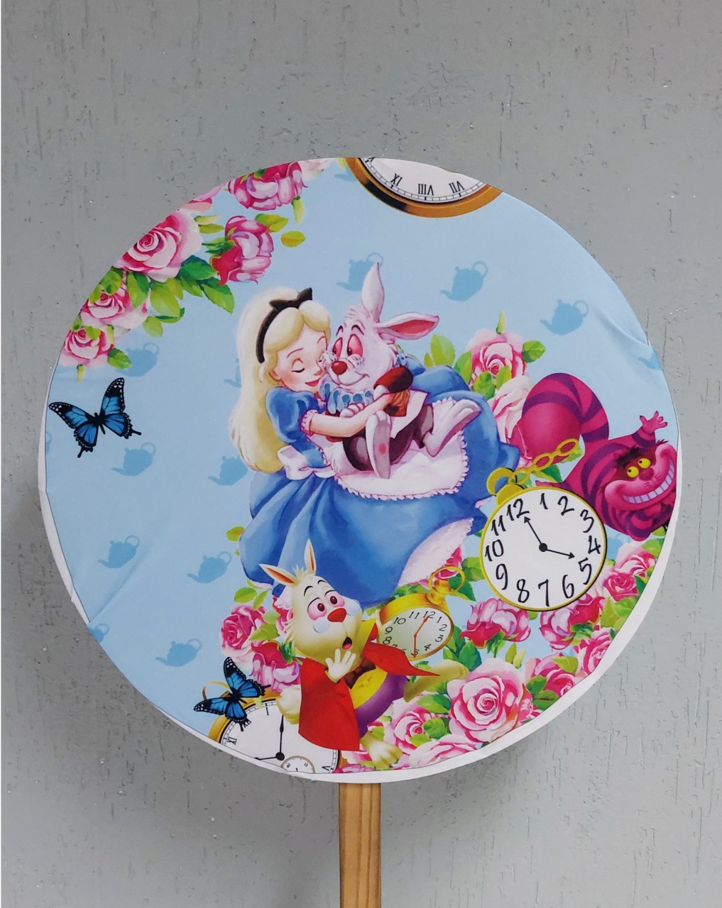 Painel Sublimado Redondo Alice No Pais das Maravilhas 60Cm - BBFestasAluguel 