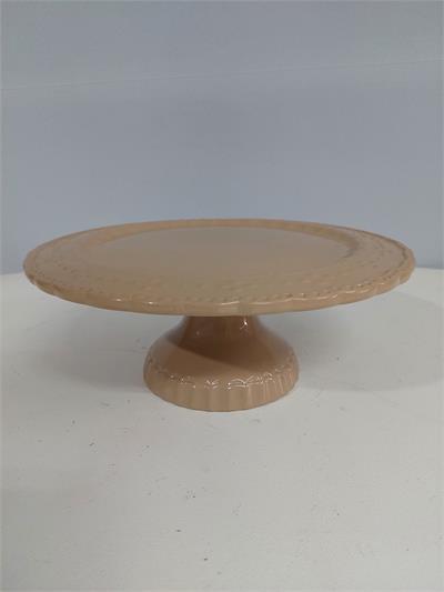Porta Doce Borda Trabalhada M Bege 12Cm X 30Cm - BB Festas Aluguel 