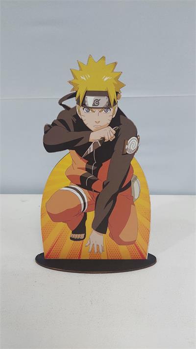 Totem Naruto Agachado Em Mdf (Naruto) 32Cm X 22Cm - BB Festas Aluguel 