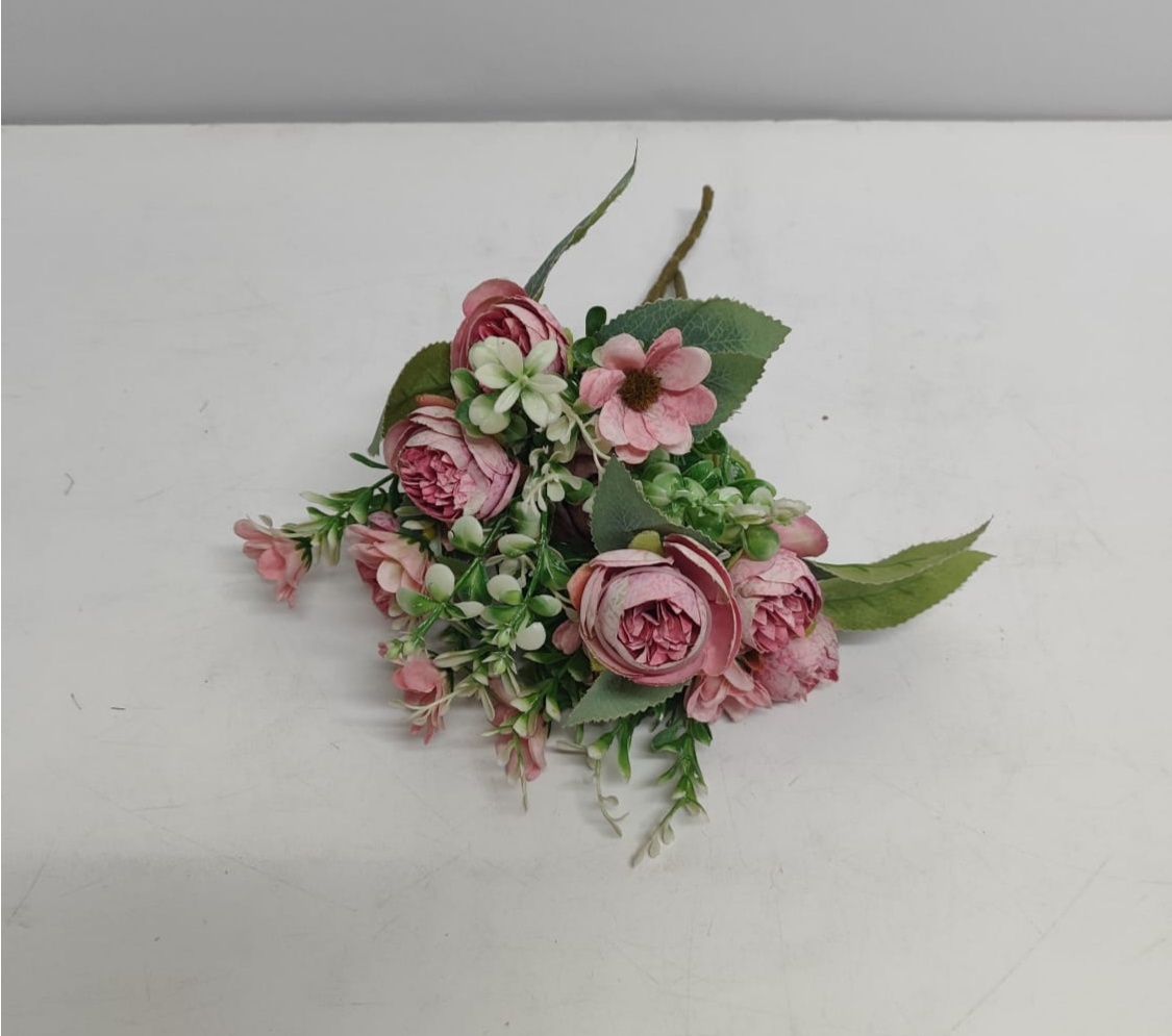 Arranjo Flor Peônias Rosa Claro - BBFestasAluguel 