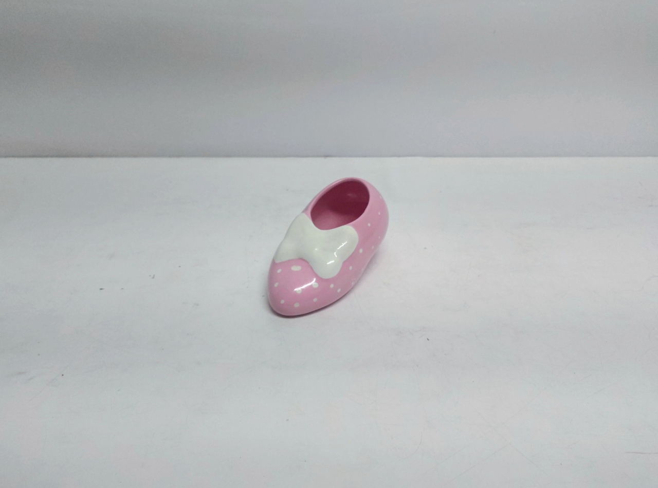 Sapato Minne Rosa/Branco 7Cm Alt X 7Cm Larg X 16Cm Comp  - BB Festas Aluguel 