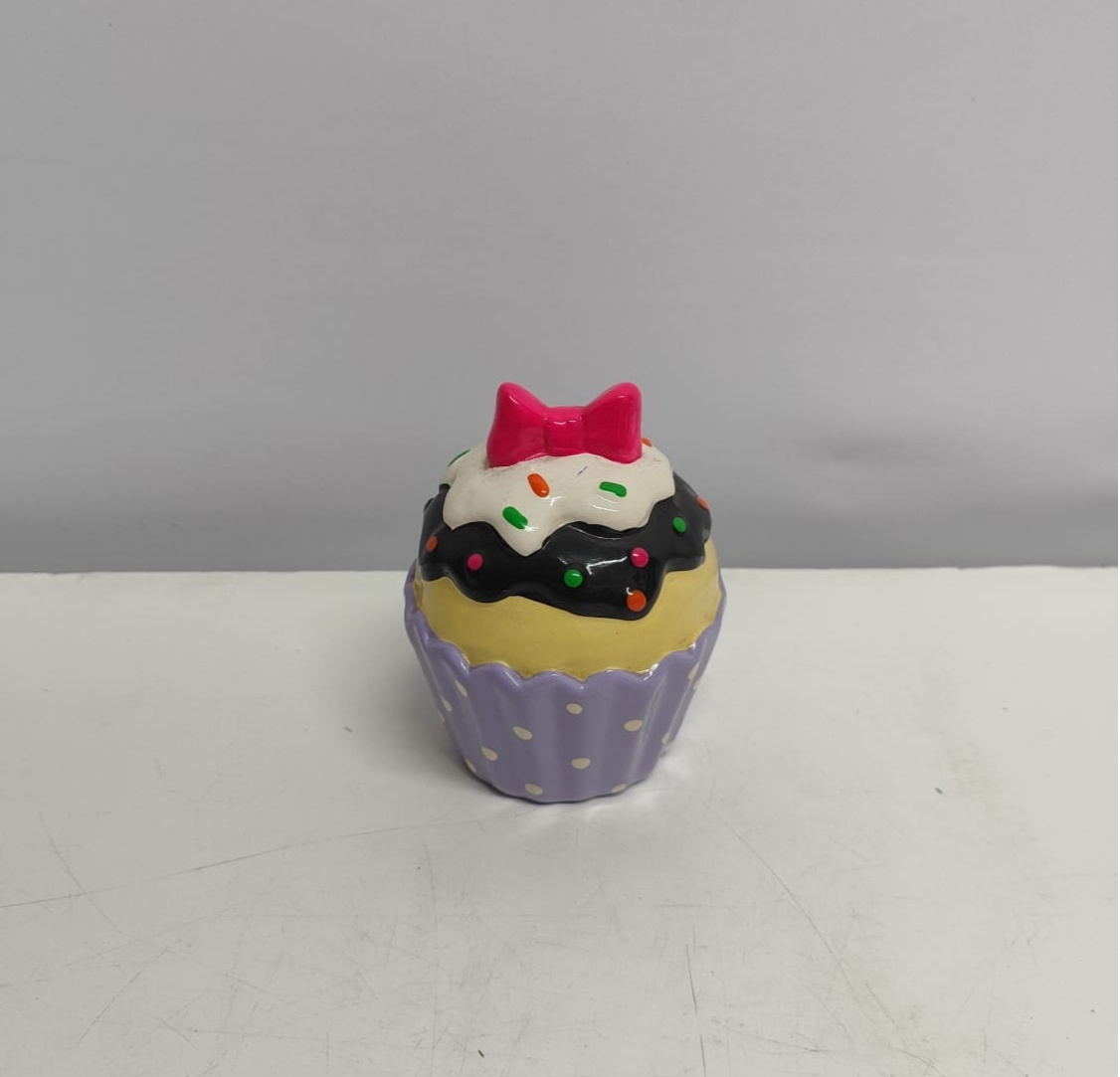 Cupcake Decorativo Roxo 10Cm Alt X 8Cm Diametro - BBFestasAluguel 