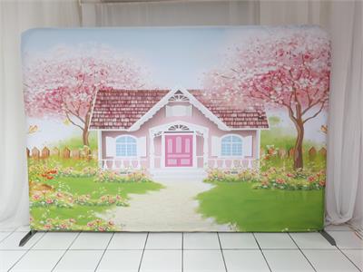 Painel Sublimado Casa de Boneca 3M X 2M - BB Festas Aluguel 