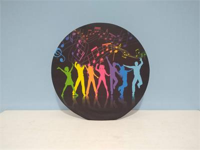 Painel Sublimado Redondo Dança Colorido 60Cm - BB Festas Aluguel 