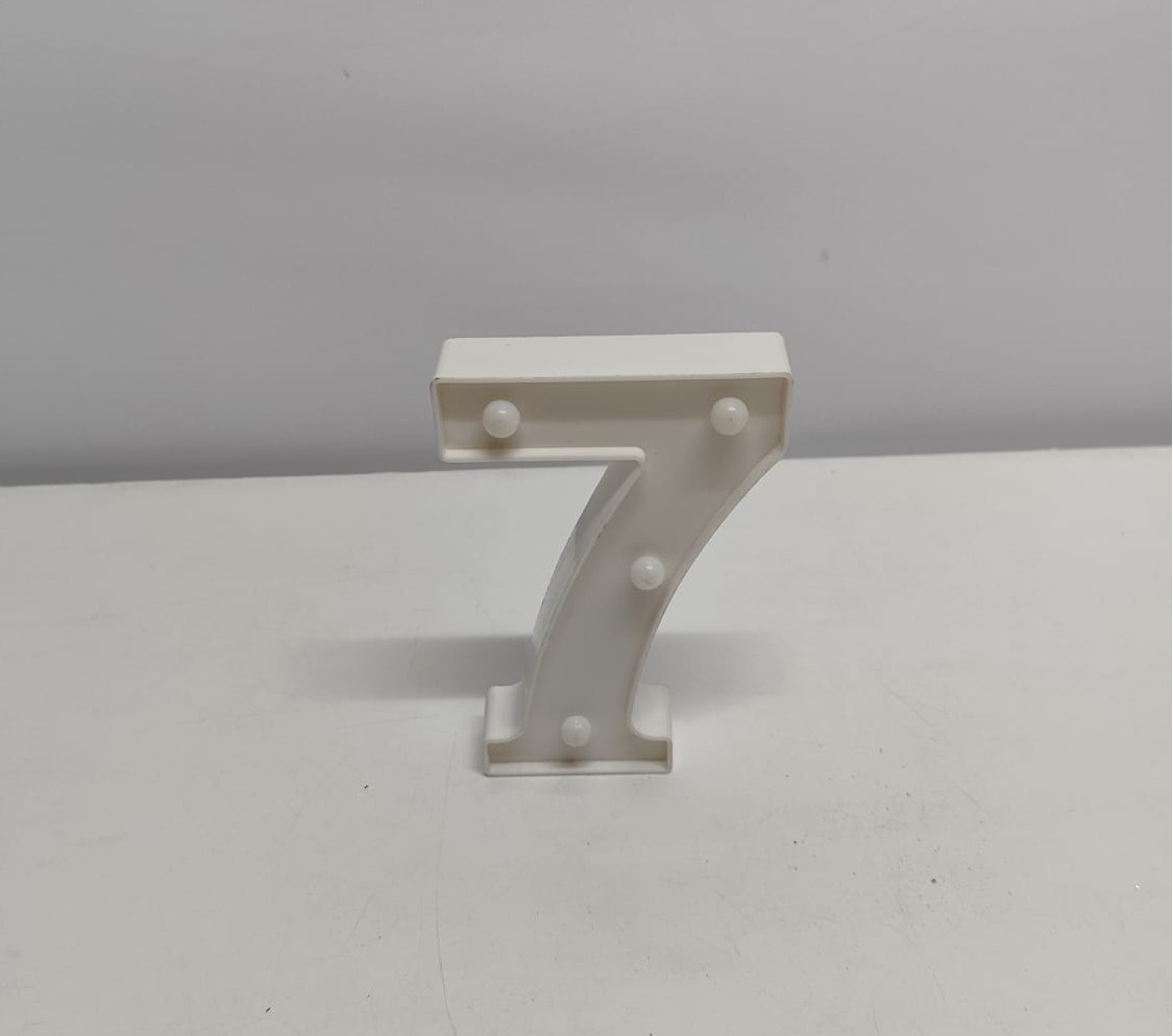 Número 7 Led de Mesa P   - BB Festas Aluguel 