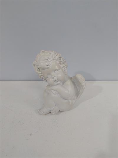 Anjo Mão No Queixo Sentadog Alt 15Cm X 10Cm X 10Cm - BB Festas Aluguel 
