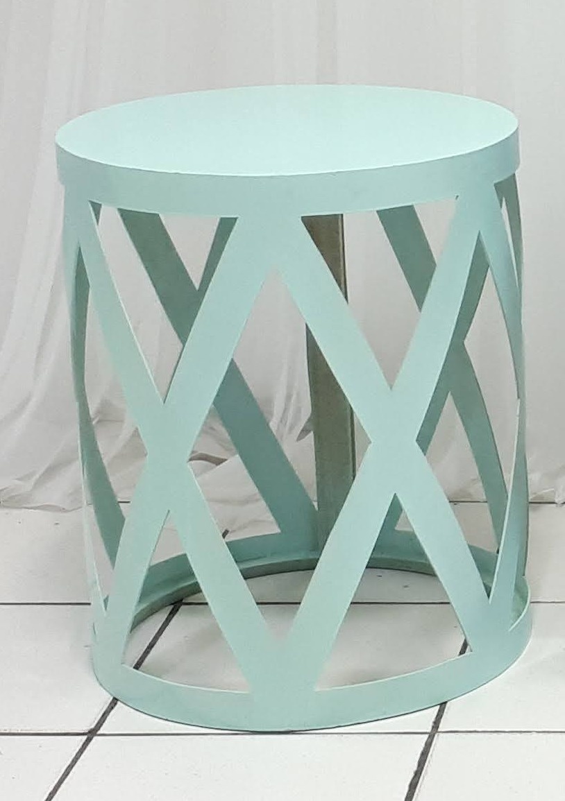  Cilindro Treliçado P Verde Claro 60Cm X 40Cm  - BB Festas Aluguel 