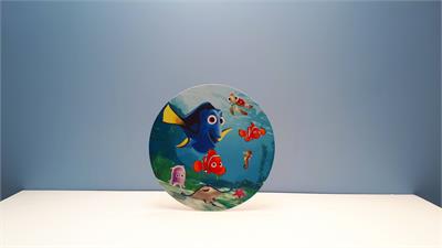 Painel Sublimado Redondo Nemo Personagens 60Cm - BB Festas Aluguel 
