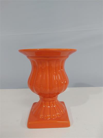 Vaso Grego P Laranja 17Cm X 13Cm - BB Festas Aluguel 