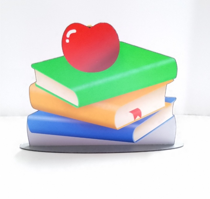Totem de Mesa Livros Cereja No Topo - BBFestasAluguel 