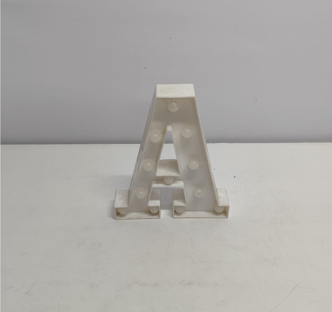 Letra A Led de Mesa  - BB Festas Aluguel 