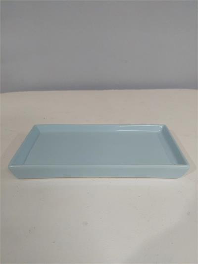 Bandeja Reta Sem Pé Azul Claro 3Cm Alt 12Cm Larg X 25Cm Comp - BB Festas Aluguel 