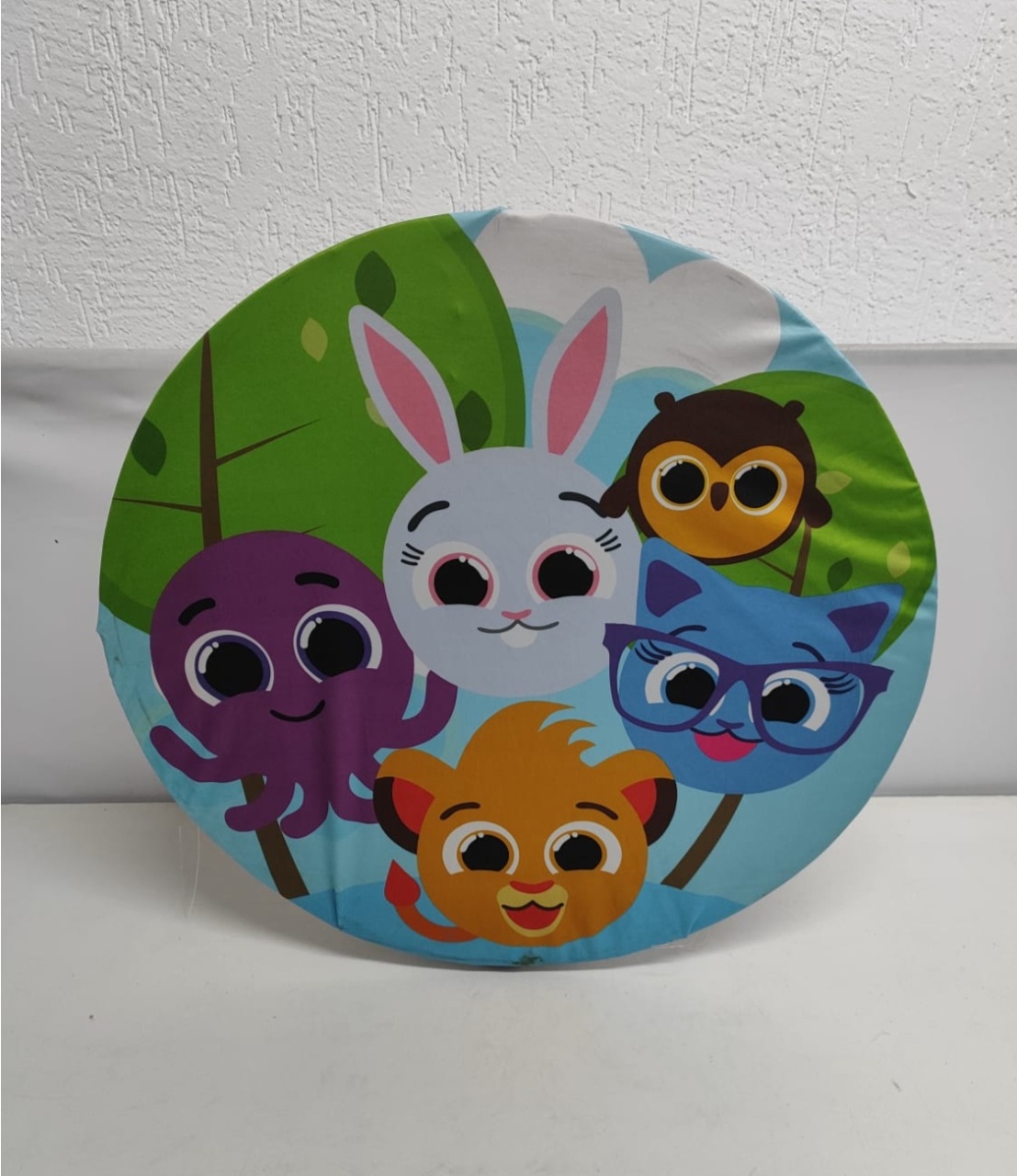 Painel Sublimado Redondo Bolofofo 60Cm  - BB Festas Aluguel 