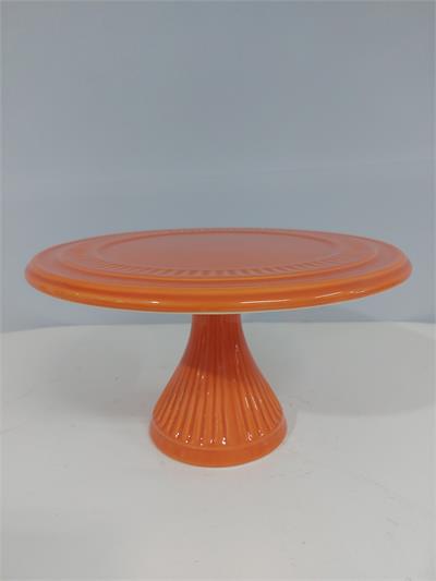 Porta Doce Alto Laranja 17Cm Alt X 30Cm Diametro - BB Festas Aluguel 