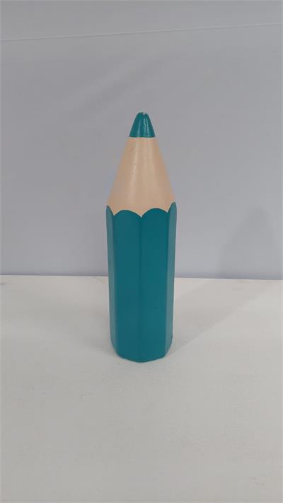 Lápis Louça  Azul Tiffany (Abc) 25Cm X 6Cm X 6Cm - BB Festas Aluguel 