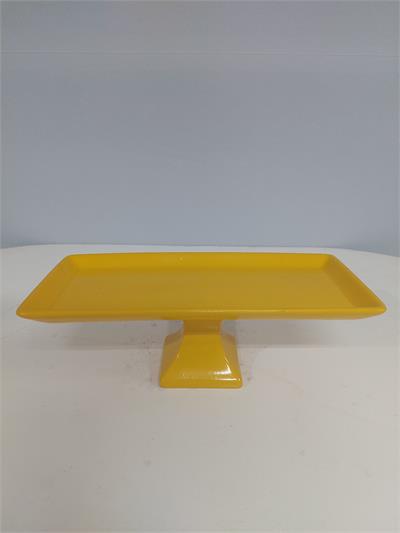 Porta Doce Retangular Reto Amarelo Alt10Cm 13Cm X 30Cm - BB Festas Aluguel 