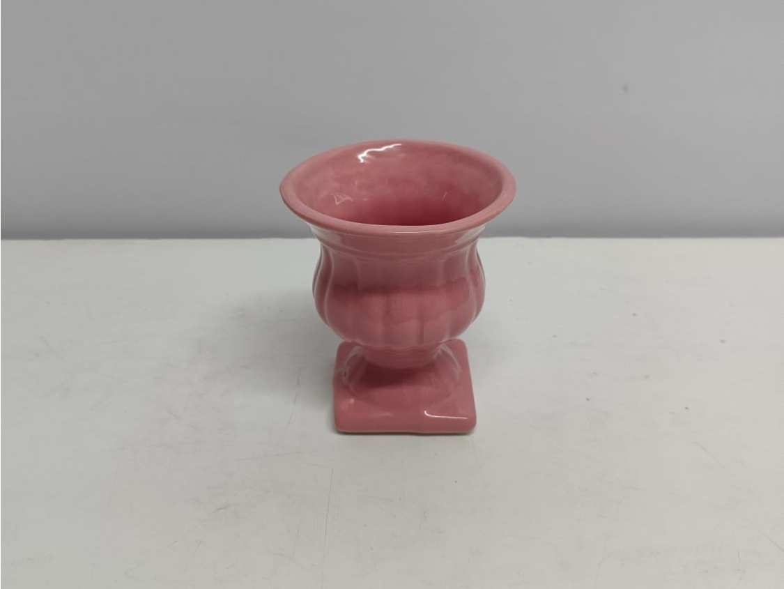 Vaso Grego P Rosa 17Cm X 13Cm  - BB Festas Aluguel 