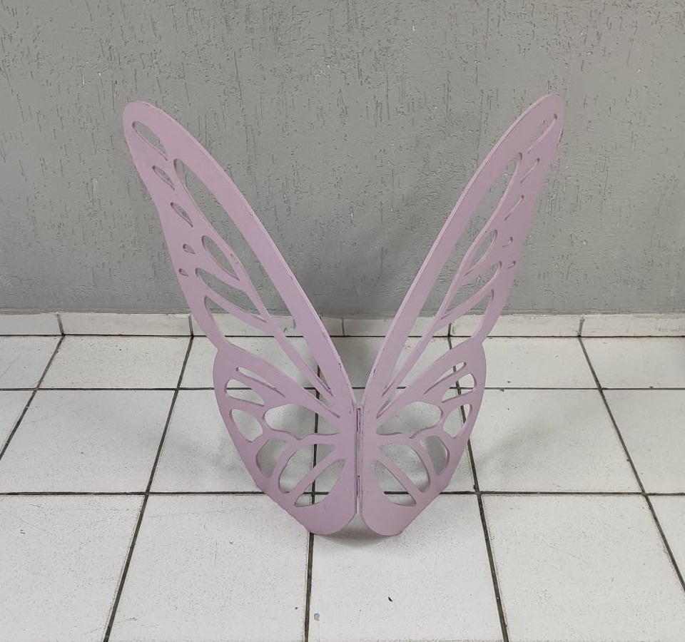 Borboleta M Decorativa de Chão Lilás 80Cm - BB Festas Aluguel 