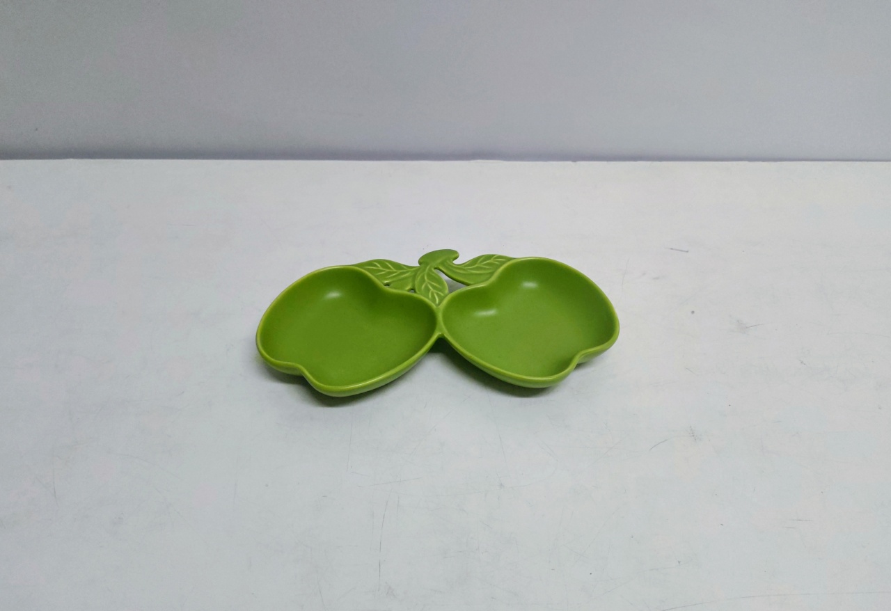 Bandeja Com Divisória Formato Maçã Verde Claro 3Cm Alt X 25Cm Larg X 14Cm Comp - BB Festas Aluguel 