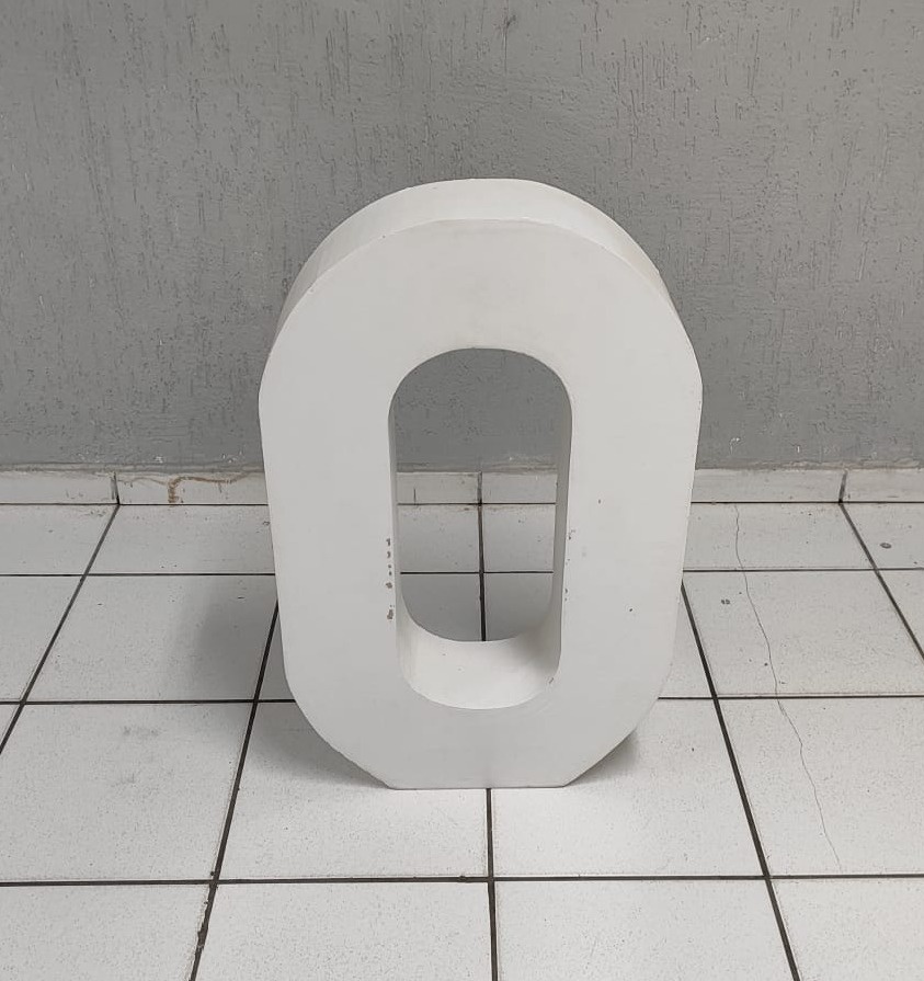 Letra O Mdf 80Cm - BB Festas Aluguel 