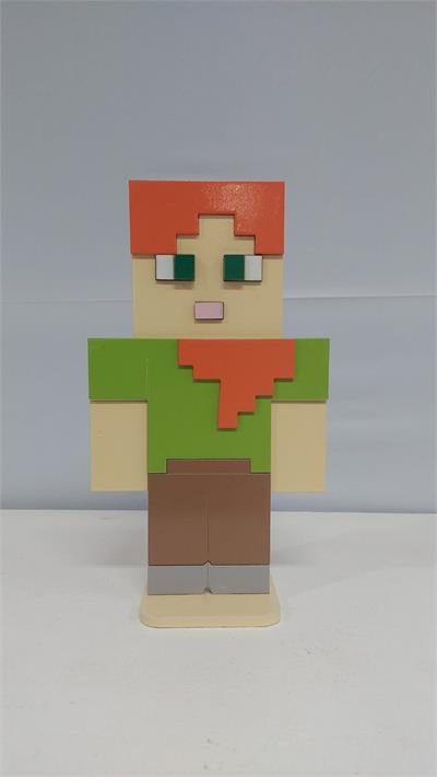 Totem Alex 3D (Minecraft)  Em Mdf 28Cm X 15Cm - BB Festas Aluguel 