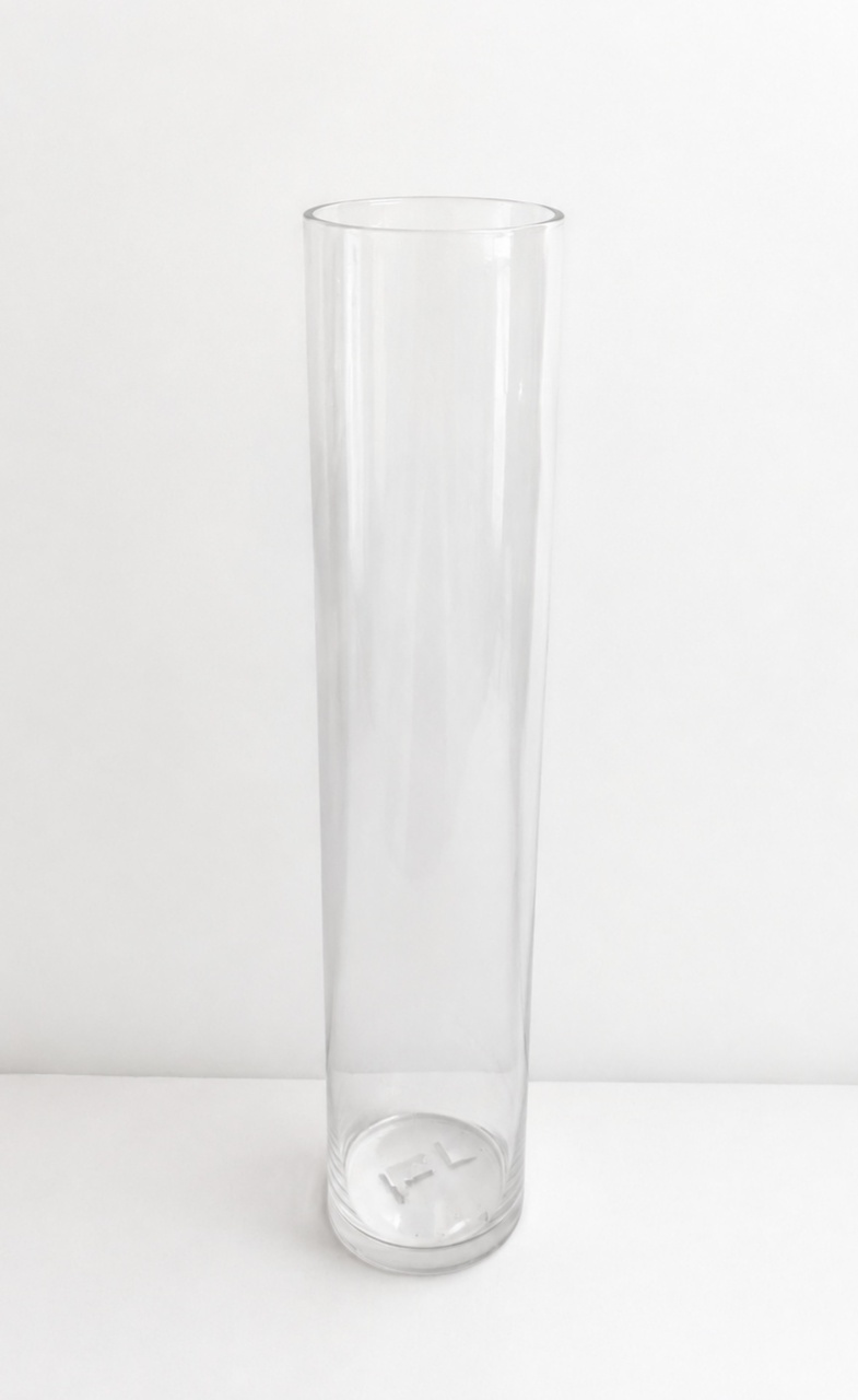 Vaso Vidro Cilindro 60Cm Alt X 12Cm Diametro - BBFestasAluguel 